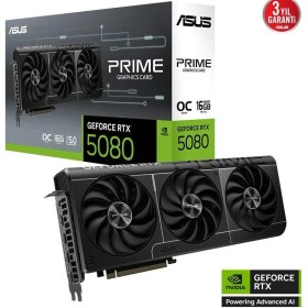 Resim Verto Asus PRIME-RTX5080-O16G, 16GB, 256BIT, Gddr7, 1xhdmı, 3xdp Gamıng Ekran Kartı 