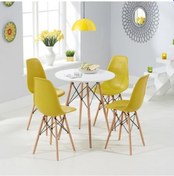 Resim Riolight Modern 1 Sari Içi Beyaz Yemek Masasi Üzeri Tekli Metal S 