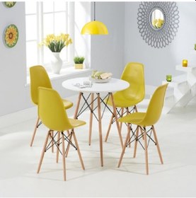 Resim Riolight Modern 1 Sari Içi Beyaz Yemek Masasi Üzeri Tekli Metal S 