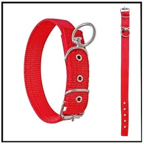 Resim Uyguna-yakala Kırmızı Dokuma Köpek Boyun Tasması -sma.505 