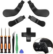 Resim HYNNIO Controller Paddles with D Pad for Elite, Replacement OEM Metal Stainless Steel for Xbox Elite Series 1 2 and Core Controller, Comes with Screwdriver Set 