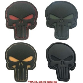 Resim SİNGLE SWORD Askeri Renkli Kurukafa Kabartmalı 3d Silikon Arma Yeşil (haki) 