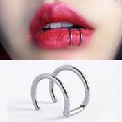 Resim 1 adet Şık Yuvarlak Başlı Hipoalerjenik Paslanmaz Çelik Dudak Halkası - Seksi/Basit Tarz Sahte Piercing Vücut Takısı, Günlük Kullanım & Partiler için Mükemmel 