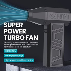 Resim NOPNOG Taşınabilir Turbo Üfleyici, 130000 RPM Yüksek Hızlı El Tipi Jet Fan, Type-C USB Şarj Edilebilir, Yüksek Hızlı Elektrikli Hava Temizleme Püskürtücü, BBQ Karbon Artığı, Araba, Ev, Bilgisayar, Klavye ve Dış Mekan İçin Uygun 