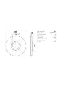 Resim IOTO 10601-30301 Ön Fren Aynası 258Mm L300 87- 