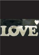 Resim M3 Decorium Love Dekoratif Ayna Gümüş 