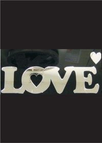 Resim M3 Decorium Love Dekoratif Ayna Gümüş 