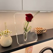 Resim Modern Çiçek Vazosu - Kelebek veya Resim Çerçevesi - Kalın ABS Şeffaf Çiçek Tutucu, Elektriksiz, Ev, Ofis, Düğün, Yıldönümü İçin Dekorasyon Hediyesi Fikri - Dayanıklı Yapı, Dekoratif Parça, İç Mimarlar İçin 