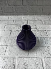 Resim FTA TİCARET MOR VAZO ÇİZGİLİ 