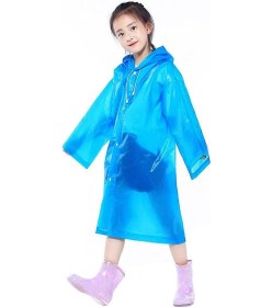 Resim Çocuklar İçin Su Geçirmez Eva Yağmurluk, Kapüşonlu, Şeffaf Yağmurluk Çok Renkli 