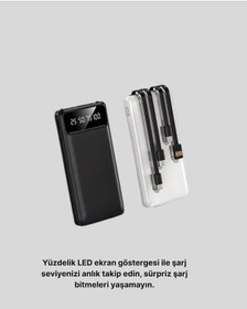 Resim Bfs 20.000 Mah 4 Çıkışlı Led Göstergeli Hızlı Şarj Powerbank Çok Renkli 