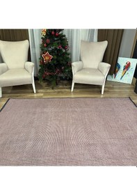 Resim Hoom Rugs Kilim Pink Yıkanabilir Kaymaz Taban Düz Renk Halı Pembe 