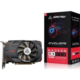 Resim Arktek Cyclops, AKR550D5S4GH1, RX550, 4gb, Gddr5, 128BIT, 1xdvı, 1xhdmı, 1xdp Gamıng Ekran Kartı 