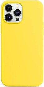 Resim Microsonic Apple iPhone 13 Pro Max için Kılıf Liquid Lansman Silikon Sarı [iPhone 13 Pro Max ile Uyumlu Kılıf - Sarı] 