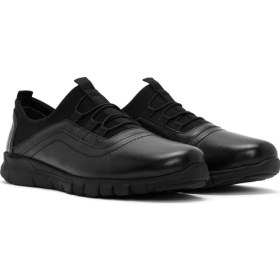 Resim Derimod Kadın Siyah Deri Comfort Ayakkabı 24WFD500118 