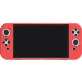 Resim Nintendo Switch Oled El Destekli Grip Tasarımlı Koruyucu Silikon Kılıf Kırmızı 