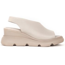 Resim Gri Dericlub 7712 Gerçek Deri Kadın Sandalet Gri 