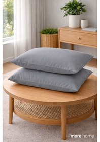 Resim More Home Kapaklı Yastık Kılıfı 50 X 70 cm Antrasit 
