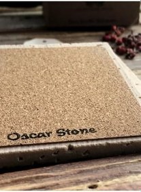 Resim Oscar Stone Decor Taş Bardak Altlığı Stone Coasters - 4Lü Set Yaşam Çiçeği Seti Ba546 
