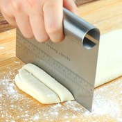Resim 1 adet, Paslanmaz Çelik Hamur Kesici, Kek Kazıyıcı, Pizza Kesici, Paslanmaz Spatula, Ölçülü Krep Çevirici Pişirme Aracı 