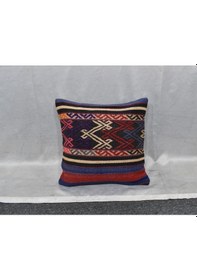 Resim Zehra Abla Halı Yeni El Dokuma Dekoratif Kilim Kırlent Yastık Kılıfı 6438 Çok Renkli 