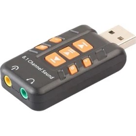Resim 8.1 Kanal Harici USB Ses Kartı - Çevirici 3.5 mm. Mikrofonlu 