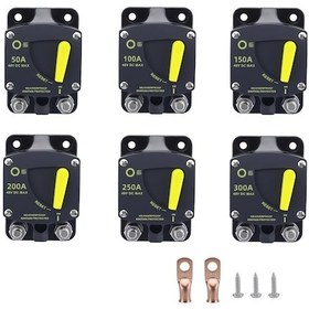 Resim Rv Yat Manuel Sıfırlama Ateşleme Koruma Sigorta Anahtarı, Terminal Aksesuarları İle, Akım: 150a 