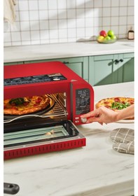 Resim Karaca Multicrust Artisan Retro Pizza Makinesi & Airfryer 
