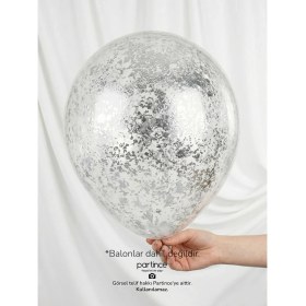 Resim Partince 20 gr Metalik Düzensiz Form Silver Renk Parti Süsleme Konfetisi 