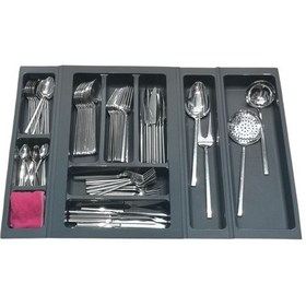 Resim Mutfak, Modüler Kaşıklık Seti, Antrasit, 64 x 48 cm (Enden-Boydan 3,5 cm Kesilebilir) 