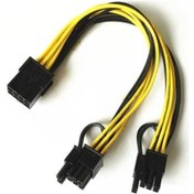Resim Pcı-E Ekran Kartı Power Kablosu 8 Pin Erkek To 6+2 8 Pin Y Dişi Power Kablo 