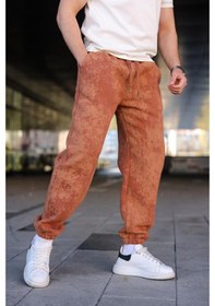 Resim Kahverengi Batik Desenli Jogger Eşofman Altı E6582 Kahverengi 