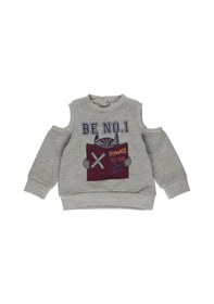 Resim Panço Kız Bebek Omuz Pencere Detaylı Baskılı Sweatshirt (554816243) Çok Renkli 