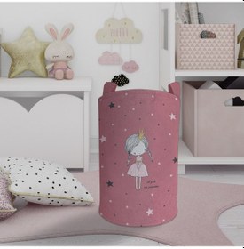 Resim Mekta Home Bebek Ve Çocuk Odası Yıldızlı Prenses Desenli Oyuncak Sepeti Renkli Çok Renkli 
