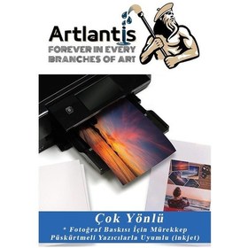 Resim Fotoğraf Baskı Kağıdı A-4 200 Gr/m2 100'lü 1 Paket A4 Fotoğraf Kağıdı Ofis Ve Ev Tipi Mürekkepli Yazıcılar İçin 