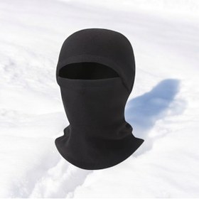 Resim KANİNCHEN Polar Kar Maskesi Unisex Siyah Renk Termal Polar Maske 