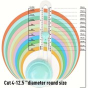 Resim 1 adet Letong Dairesel Kağıt Kesici - DIY El Sanatları, Scrapbooking, Dikiş ve Yama Projeleri için 4-12.5 Çaplı Yuvarlak Kesme Bıçağı, Hafif ve Taşınabilir Tasarım, Okul Malzemeleri | Taşınabilir El Sanatları Aracı | Kolay Temizlenebilir Malzeme 