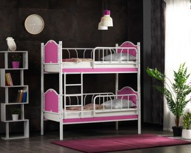 Resim Mercan Metal Pembe Çocuk Ranza(Kargo Hediye) - 90 cm X 200 cm X 175 cm 