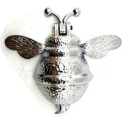 Resim Büro Ev Dekoru İçin 16x15cm Maksi Retro Silver Pirinç Arı Kapı Tokmağı 