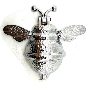 Resim Büro Ev Dekoru İçin 16x15cm Maksi Retro Silver Pirinç Arı Kapı Tokmağı 