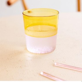 Resim The Mia Rainbow Su Bardağı Sarı 320 Ml Şeffaf 