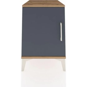 Resim Kronos Komodin 2 Raflı Tek Kapaklı 44X59X64 Çam-Antrasit 