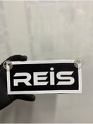 Resim HBSİ SİYAH RENK ÜZERİ BEYAZ RENK REİS YAZILI VANTUZLU CAM SÜSÜ 