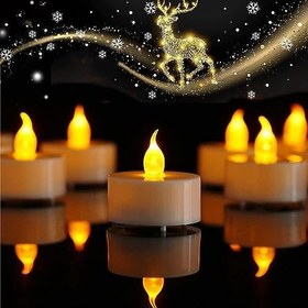 Resim SNA Pilli Led Tealight T-LİGHT MUM PİLLİ MUM LED IŞIK SICAK SARI RENK DEKORASYON SÜSLEME DÜĞÜN KINA ORGANİZASYON (6) 