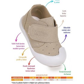 Resim Kiko Kids Rosie Cırtlı Kız Bebek Günlük Ayakkabı Taş 