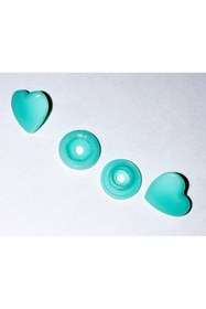 Resim SeraSelin Kalite Garantili T5=12,5 Mm Kalp Şekilli Mavi Çıtçıt, 10 Adet, Plastik Çıt Çıt Mavi Çıt çıt 