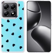 Resim Zore 14t Pro Kılıf Airbag Tasarımlı İksp Hadra Kapak - Kalp Kalp 