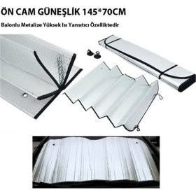 Resim Nettedarikcisi Ön Cam Güneşlik Minibüs Metalize Balonlu 