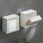 Resim 2 adet Banyo için Açık Ön Yüzü ile Toz Geçirmez Plastik Depolama Kutusu - Pamuklu, Makyaj, Yapıştırıcı ve Küçük Takı için - Karavan ve Kampçılık İçin Hafif Tasarım, Kampçılık Depolama Çözümü 