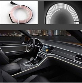 Resim Araç Araba Içi Torpido Ledi Renkli Ip Neon Ip Led 2 Metre Beyaz Neon 